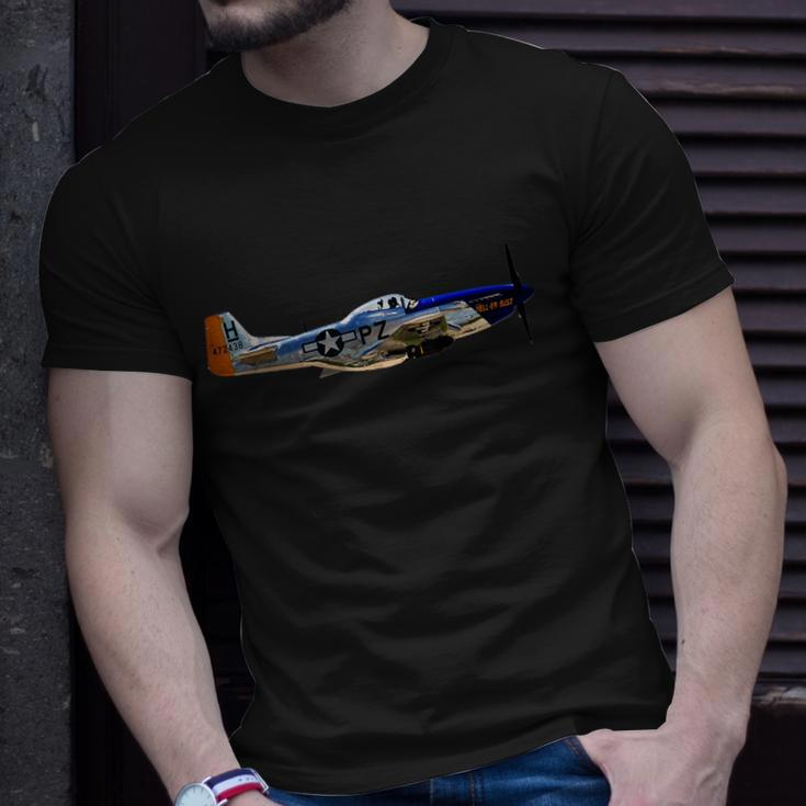 P51 Mustang Wwii Fighter Plane Us Military Aviation History Unisex T-Shirt Gifts for Him