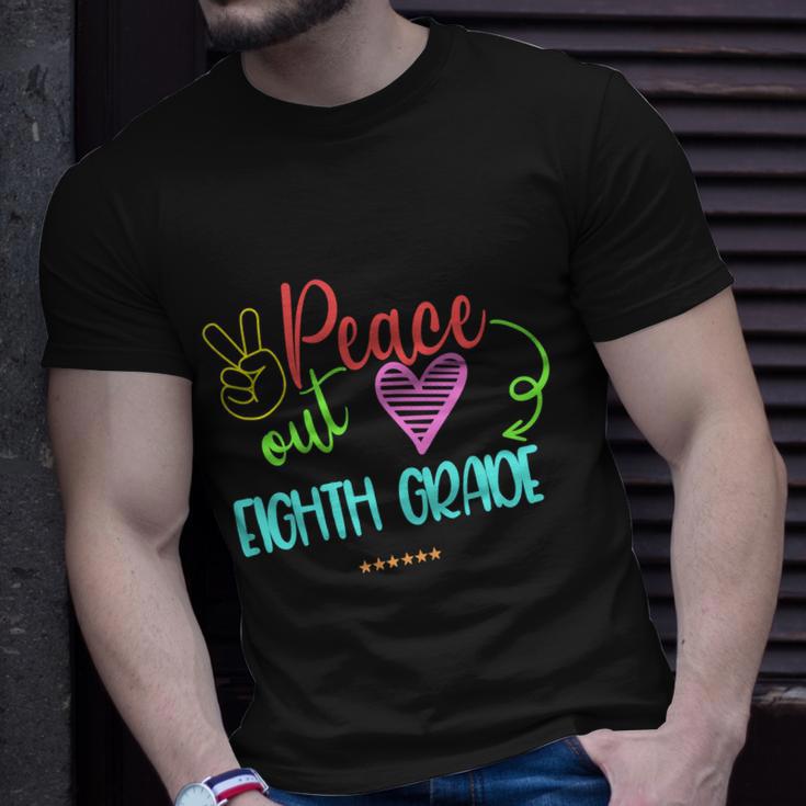 Peace Out Eighth Grade Graphic Plus Size Shirt For Teacher Female Male Unisex Unisex T-Shirt Gifts for Him