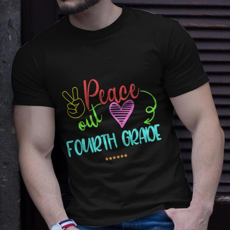 Peace Out Fourth Grade Graphic Plus Size Shirt For Teacher Female Male Kids Unisex T-Shirt Gifts for Him