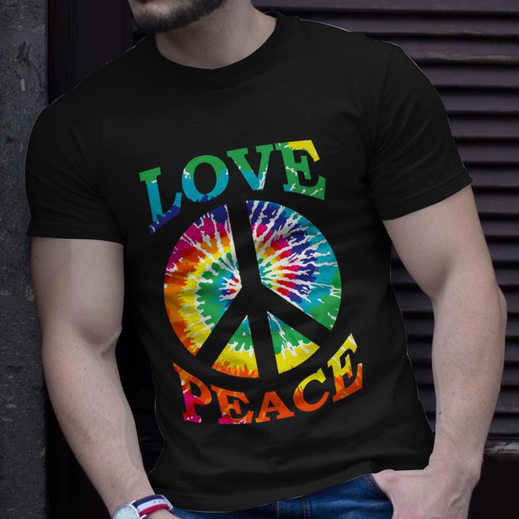 Peace Sign Love Retro 60S 70S Tie Dye Hippie Costume Unisex T-Shirt Gifts for Him