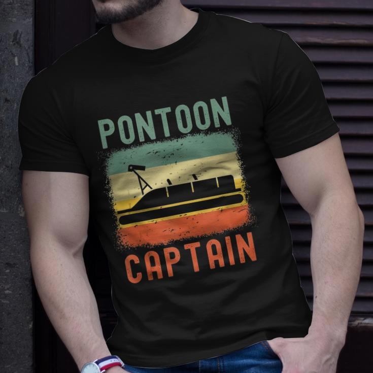 Pontoon Captain Retro Vintage Funny Boat Lake Outfit Unisex T-Shirt Gifts for Him