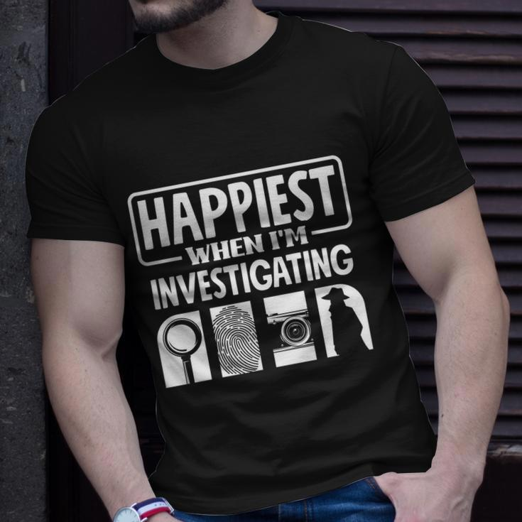 Private Detective Crime Investigator Investigating Cool Gift Unisex T-Shirt Gifts for Him