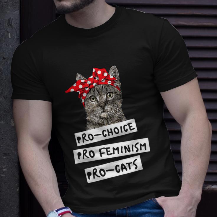 Pro Choice Pro Feminism Pro Cats Shirt Gift Unisex T-Shirt Gifts for Him