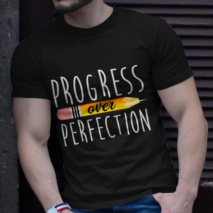 Progress Over Perfection Unisex T-Shirt Gifts for Him