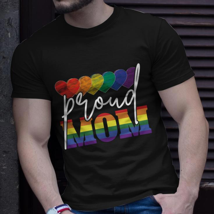 Proud Mom Mothers Day Gift Lgbtq Rainbow Flag Gay Pride Lgbt Gift V2 Unisex T-Shirt Gifts for Him