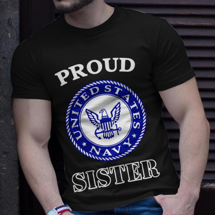 Proud United States Navy Sister Unisex T-Shirt Gifts for Him