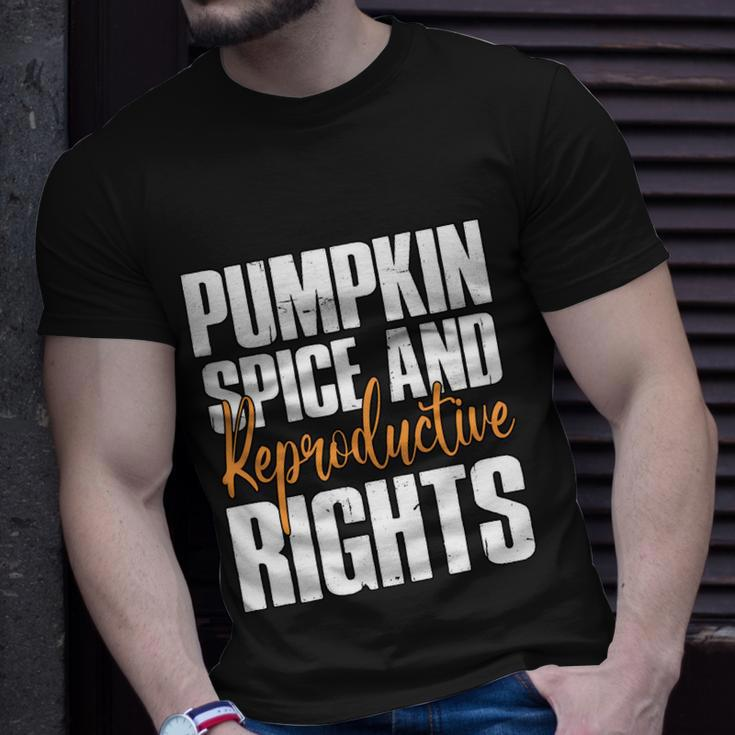 Pumpkin Spice And Reproductive Rights Feminist Fall Gift Unisex T-Shirt Gifts for Him
