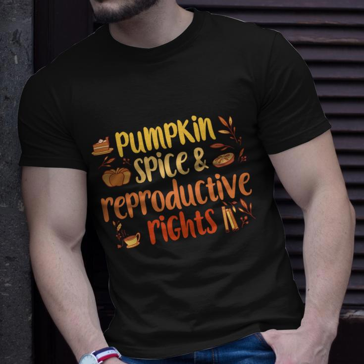 Pumpkin Spice And Reproductive Rights Pro Choice Feminist Funny Gift V3 Unisex T-Shirt Gifts for Him