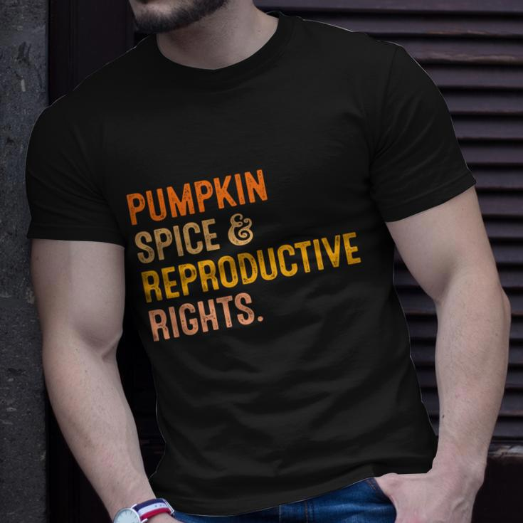 Pumpkin Spice Reproductive Rights Cool Gift Fall Feminist Choice Gift Unisex T-Shirt Gifts for Him