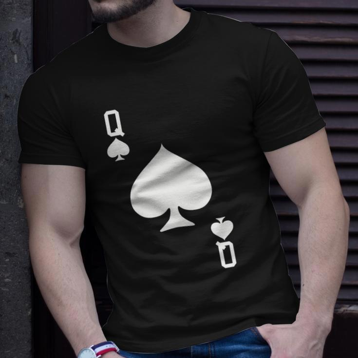 Queen Spades Card Halloween Costume Dark Unisex T-Shirt Gifts for Him