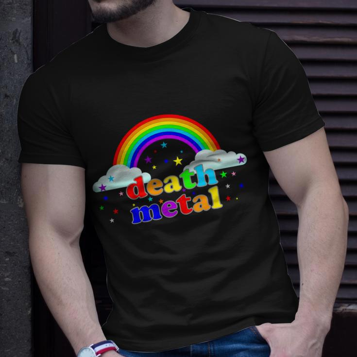 Rainbow Death Metal Logo Unisex T-Shirt Gifts for Him