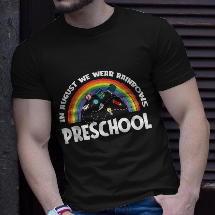 Rainbows Back To School Preschool Student Unisex T-Shirt Gifts for Him