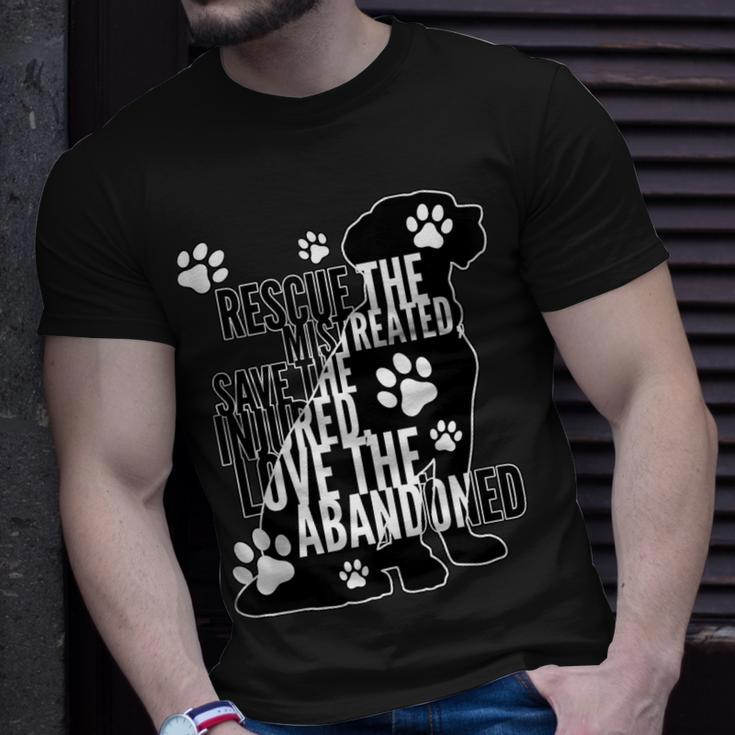 Rescue Save Love - Cute Animal Rescue Dog Cat Lovers Unisex T-Shirt Gifts for Him