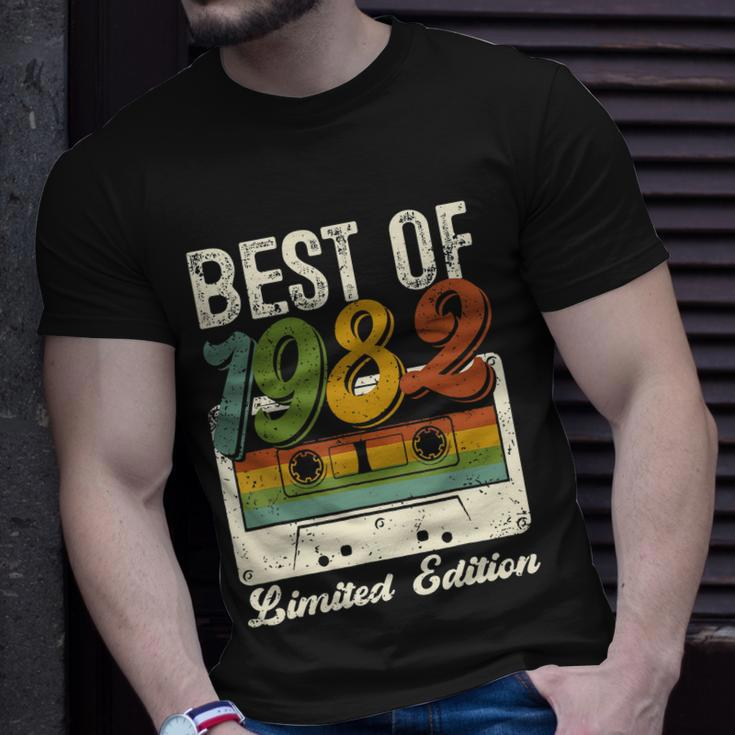 Retro Best Of 1982 Cassette Tape 40Th Birthday Decorations Unisex T-Shirt Gifts for Him