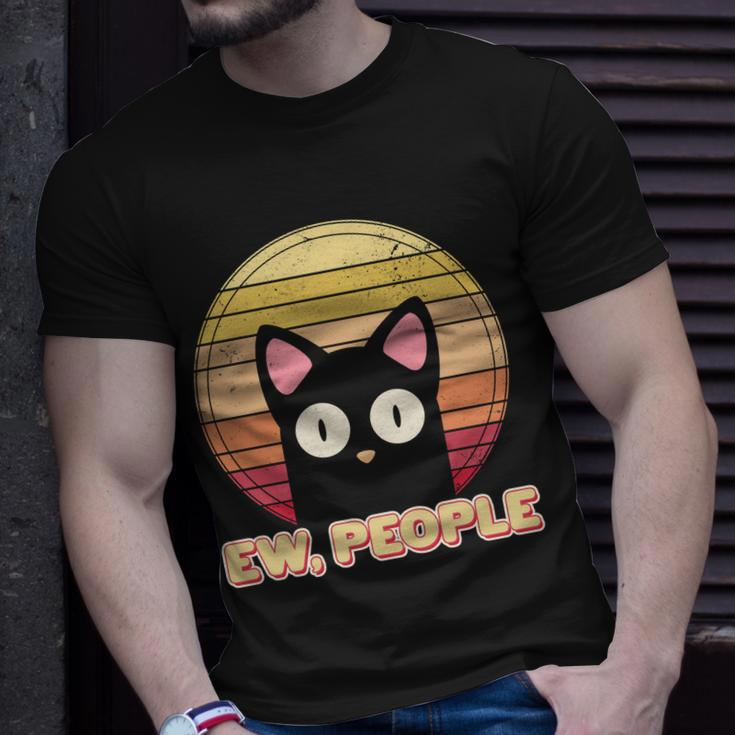 Retro Ew People Funny Cat Unisex T-Shirt Gifts for Him