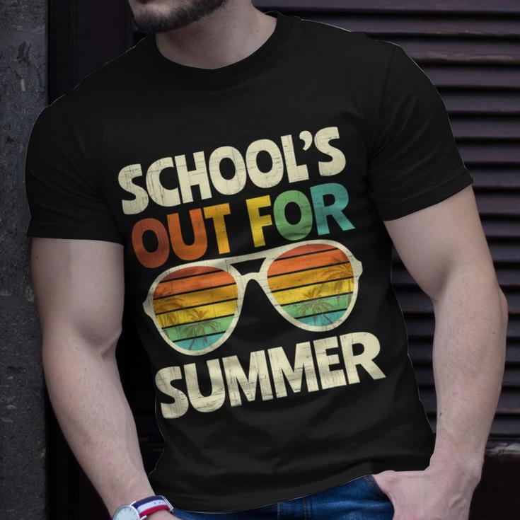 Retro Last Day Of School Schools Out For Summer Teacher Gift V3 Unisex T-Shirt Gifts for Him