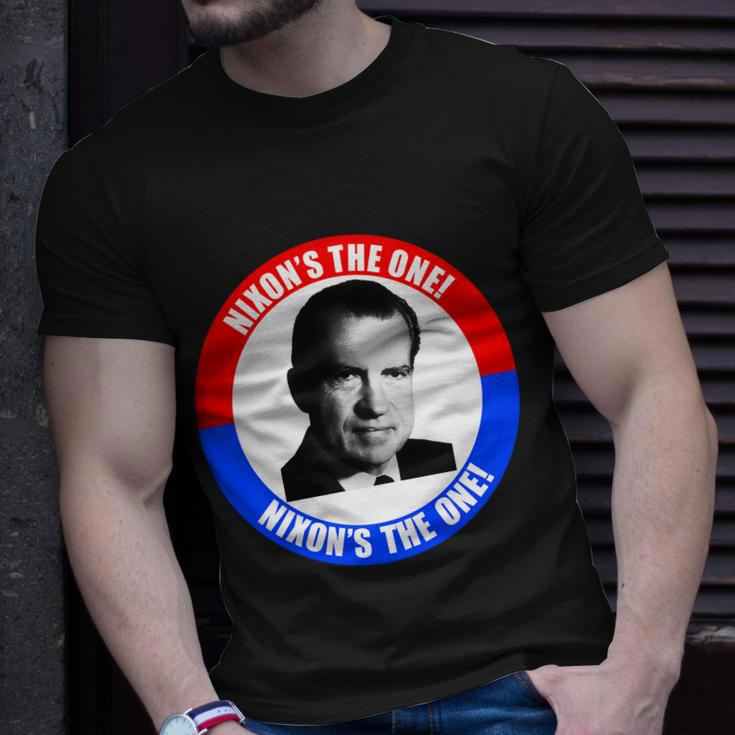 Retro Richard Nixon Nixons The One Presidential Campaign Unisex T-Shirt Gifts for Him