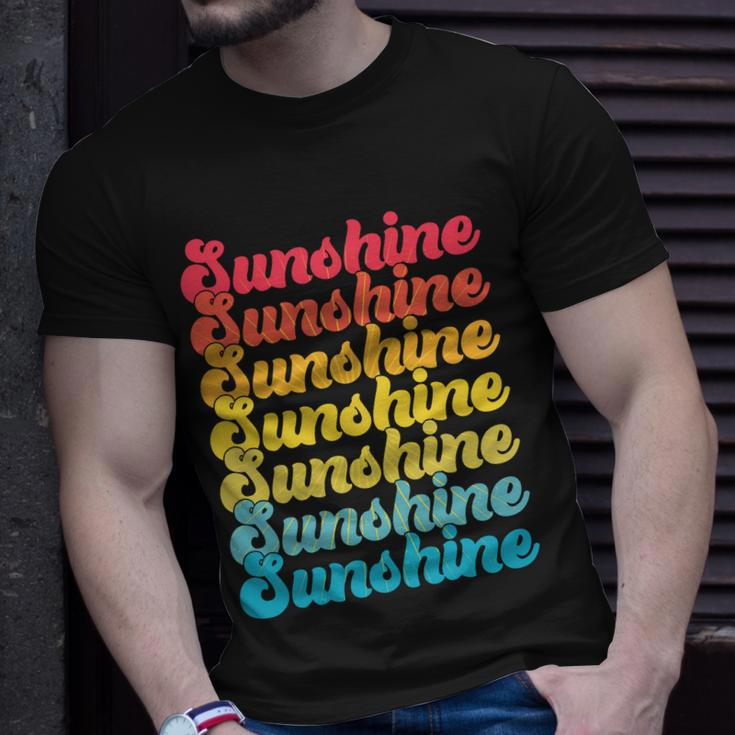 Retro Vintage Sunshine Sun Text Tshirt Unisex T-Shirt Gifts for Him