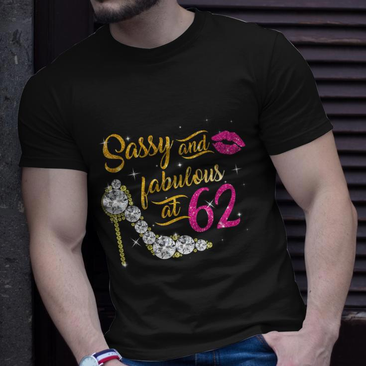 Sassy And Fabulous At 62 Years Old 62Nd Birthday Shoe Lip Unisex T-Shirt Gifts for Him