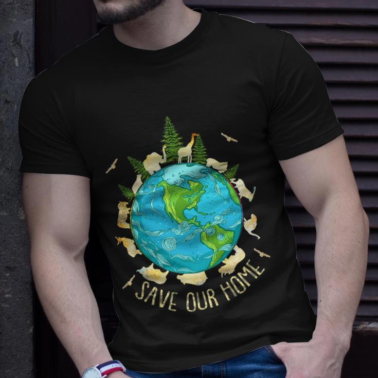 Save Our Home Animals Wildlife Conservation Earth Day Unisex T-Shirt Gifts for Him