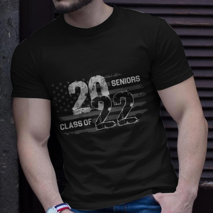 Seniors Class Of 2022 American Grey Style Flag Tshirt Unisex T-Shirt Gifts for Him