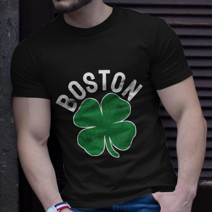 Shamrock Massachusetts Boston St Patricks Day Irish Green T-Shirt Gifts for Him