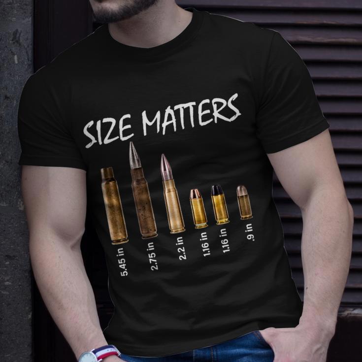 Size Matters Guns And Bullets Tshirt Unisex T-Shirt Gifts for Him