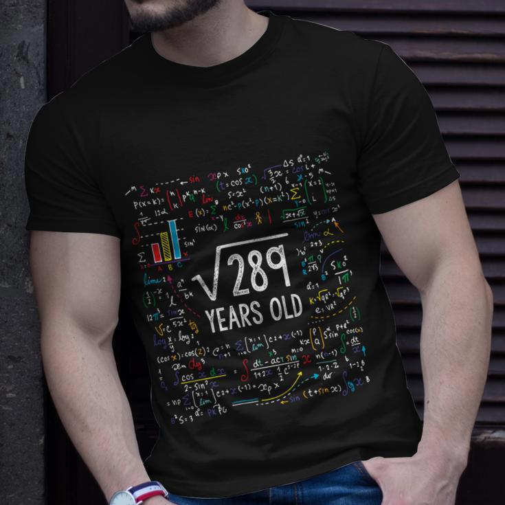 Square Root Of 289 17Th Birthday Funny Gift 17 Year Old Gifts Math Bdayfunny Gif Unisex T-Shirt Gifts for Him
