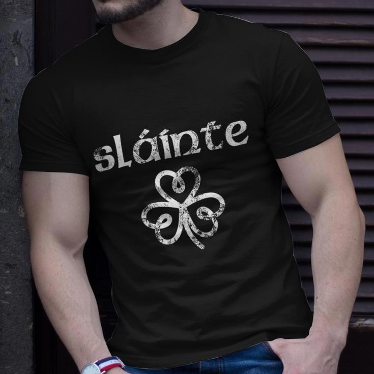 St Patricks Day Slainte Funny St Patricks Day Tshirt Unisex T-Shirt Gifts for Him