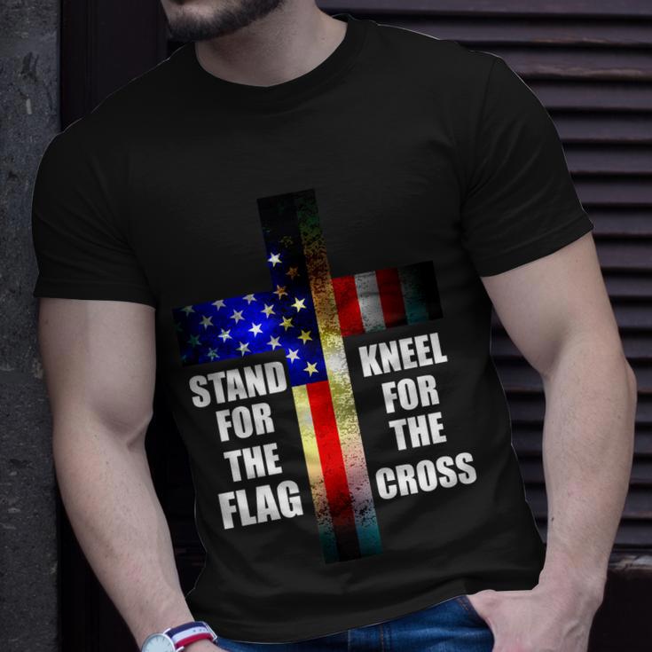 Stand For The Flag Kneel For The Cross Usa Flag Tshirt Unisex T-Shirt Gifts for Him