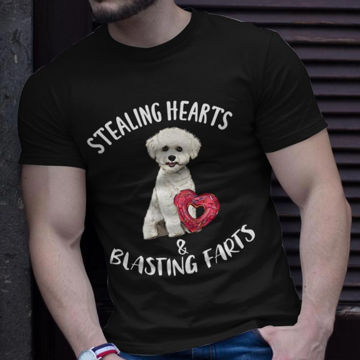 Stealing Hearts Blasting Farts Bichons Frise Valentines Day Unisex T-Shirt Gifts for Him