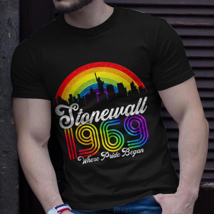 Stonewall 1969 Where Pride Began Lgbt Rainbow Unisex T-Shirt Gifts for Him