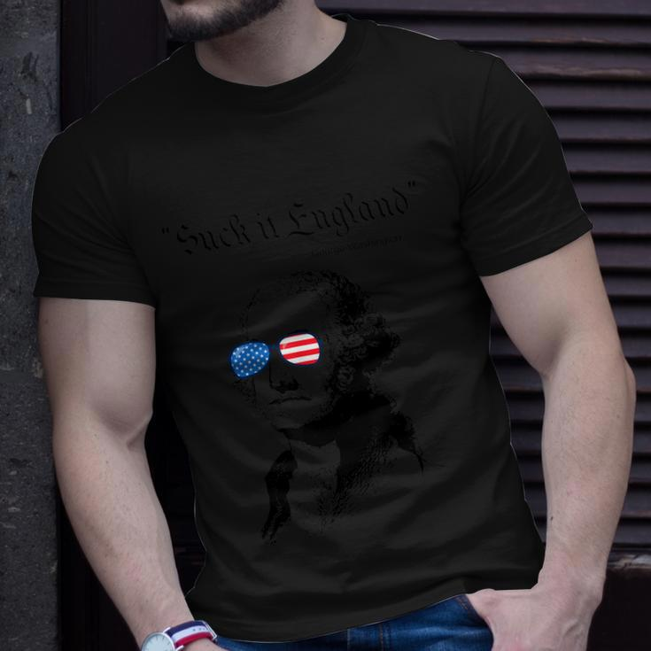 Suck It England Washington Funny 4Th Of July Usa Flag Unisex T-Shirt Gifts for Him