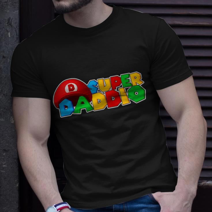 Super Daddio Gamer Dad Tshirt Unisex T-Shirt Gifts for Him