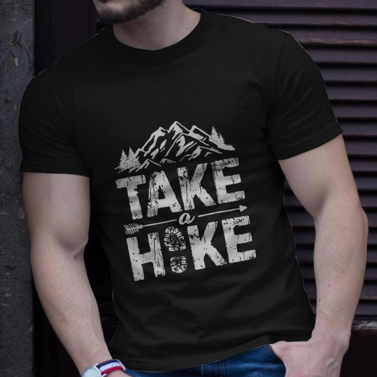 Take A Hike Outdoor Hiking Nature Hiker Vintage Men Women Unisex T-Shirt Gifts for Him