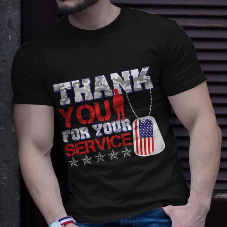 Thank You For Your Service Veterans Day Unisex T-Shirt Gifts for Him