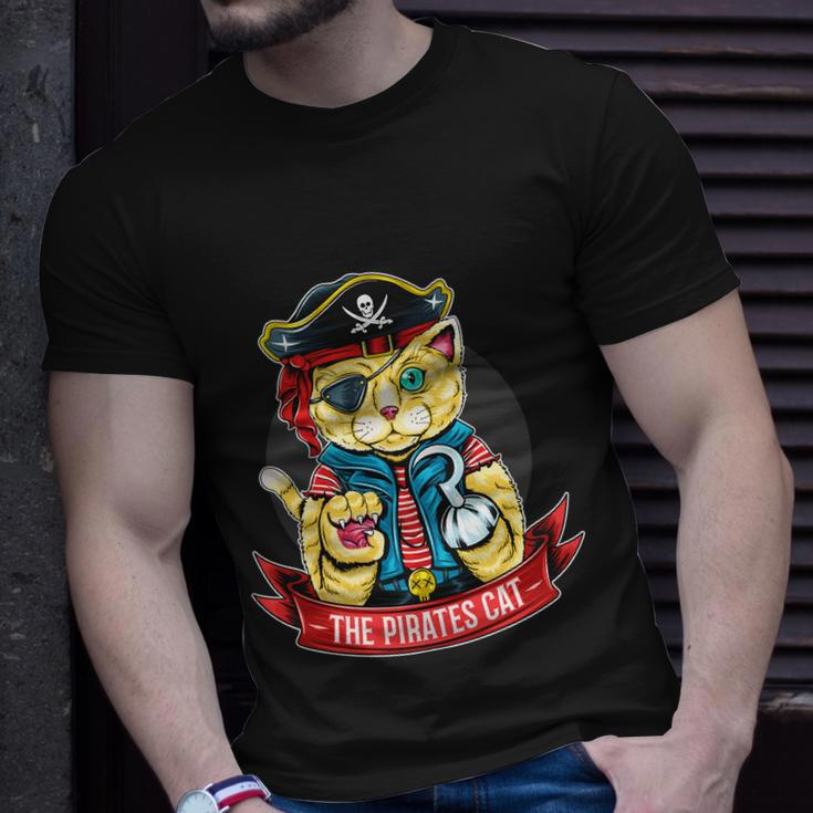 The Pirates Cat Fourth Of July American Independence Day Graphic Plus Size Shirt Unisex T-Shirt Gifts for Him
