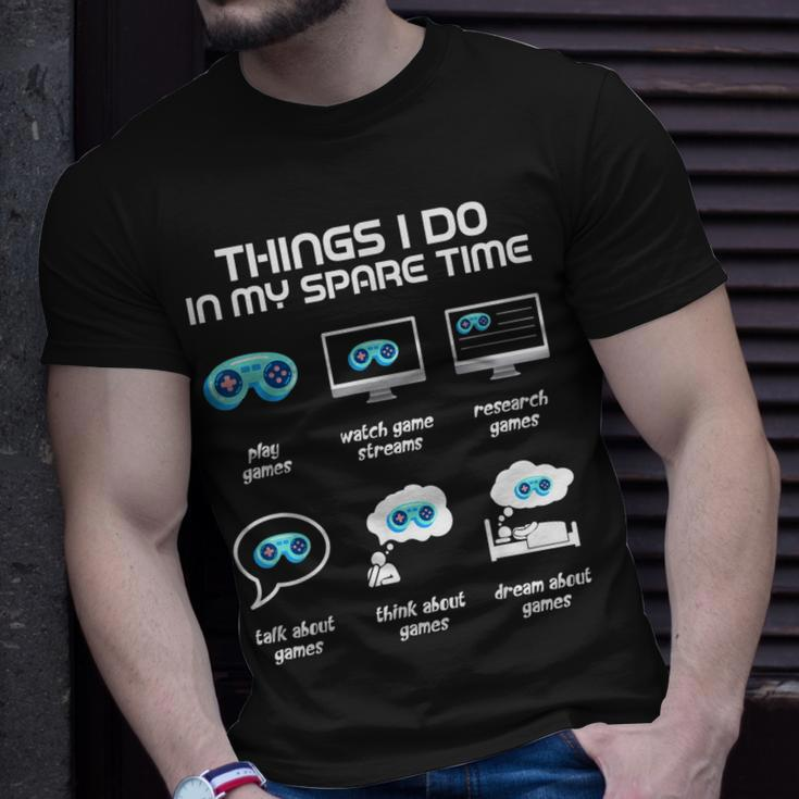 Things I Do In My Spare Time Gamer Gaming T-shirt Gifts for Him