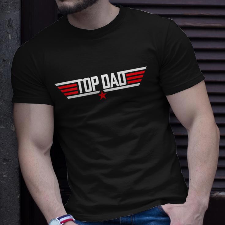 Top Dad Funny 80S Father Air Humor Movie Gun Fathers Day Unisex T-Shirt Gifts for Him