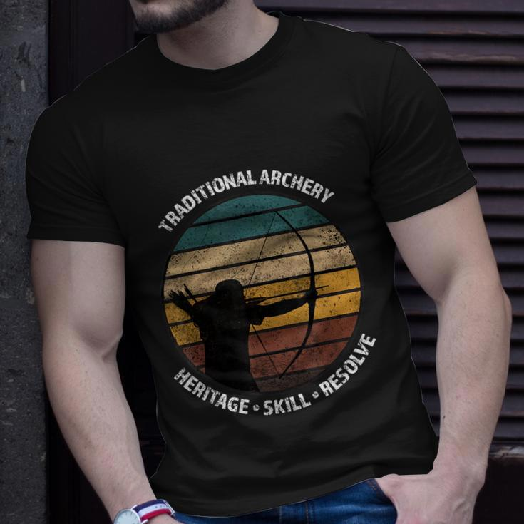 Traditional Archery Vintage Trad Bow Archers Unisex T-Shirt Gifts for Him