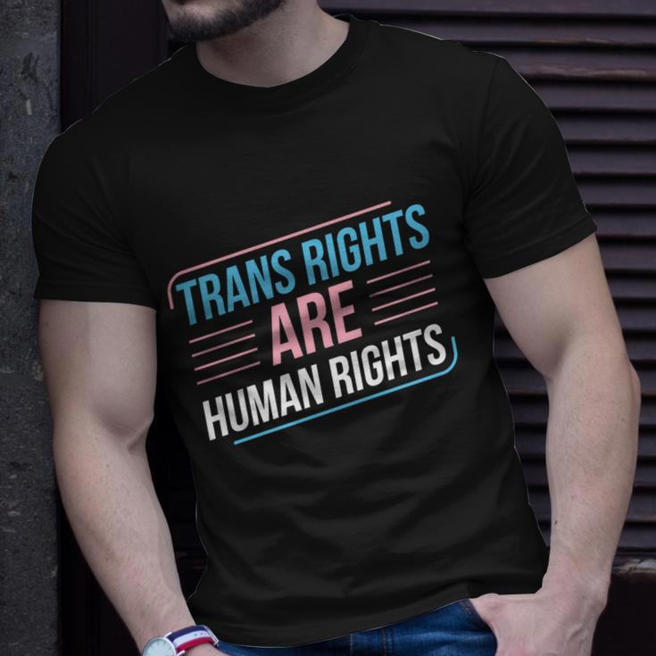 Trans Rights Are Human Rights Trans Pride Transgender Lgbt Gift Unisex T-Shirt Gifts for Him