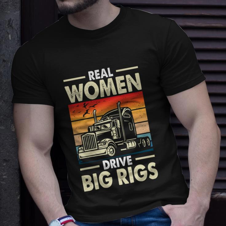 Truck Driver Gift Real Drive Big Rigs Vintage Gift Unisex T-Shirt Gifts for Him