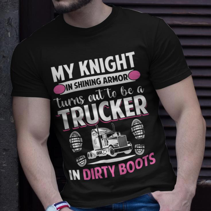 Trucker Trucker Wife Trucker Girlfriend Unisex T-Shirt Gifts for Him