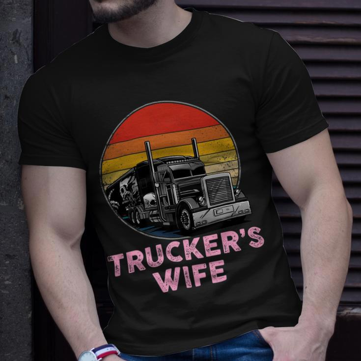 Trucker Truckers Wife Retro Truck Driver Unisex T-Shirt Gifts for Him