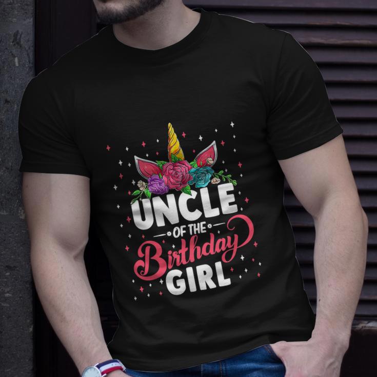 Uncle Of The Birthday Girl Uncle Funny Unicorn Birthday Unisex T-Shirt Gifts for Him