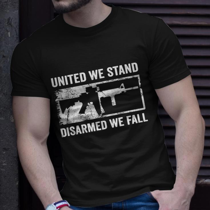 United We Stand Disarmed We Fall Pro Gun Rights Ar Unisex T-Shirt Gifts for Him