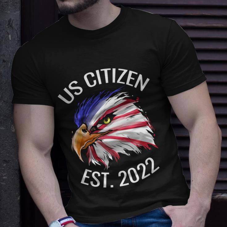 Us Citizen Est 2022 Eagle In Colors Of Us Flag Patriotic Gift Unisex T-Shirt Gifts for Him