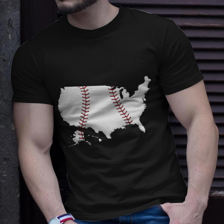 Us Map American Baseball Unisex T-Shirt Gifts for Him