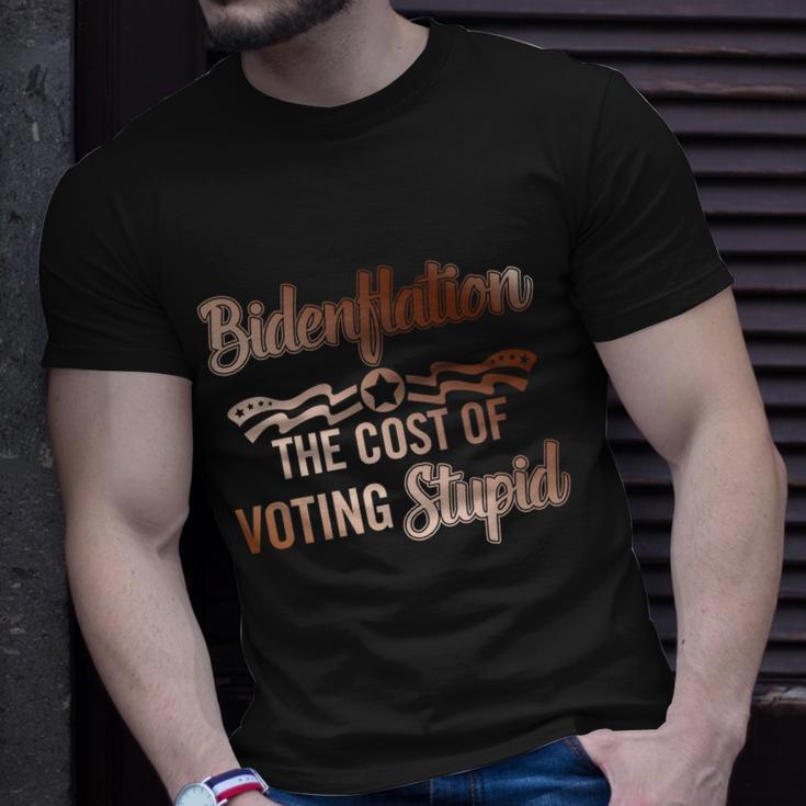 Us President Flation The Cost Of Voting Stupid 4Th July Gift Unisex T-Shirt Gifts for Him