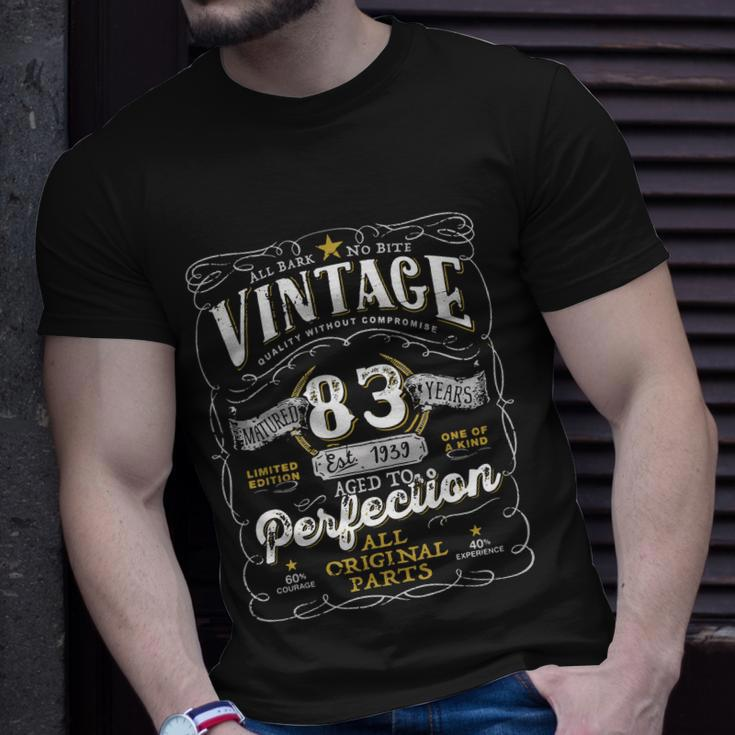 Vintage 1939 Birthday For Women Funny Men 83 Years Old Unisex T-Shirt Gifts for Him